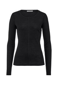 hessnatur MERINO - Langarmshirt - schwarz