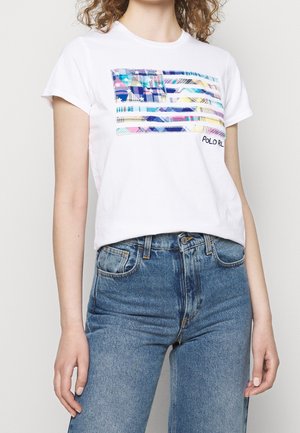 T-shirt med print - white