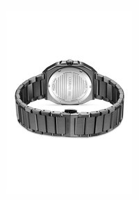 Orologio in acciaio inox silverato con cassa ottagonale. Caratterizzato da un fondello in vetro zaffiro, maglie testurizzate e una chiusura sicura.