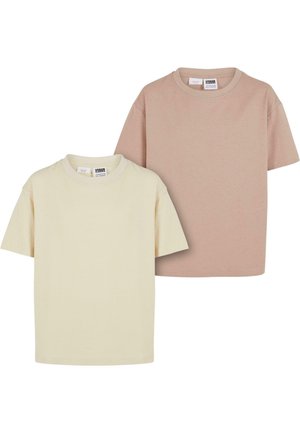 Urban Classics BOYFRIEND TEE 2-PACK - Základné tričko - whitesand duskrose