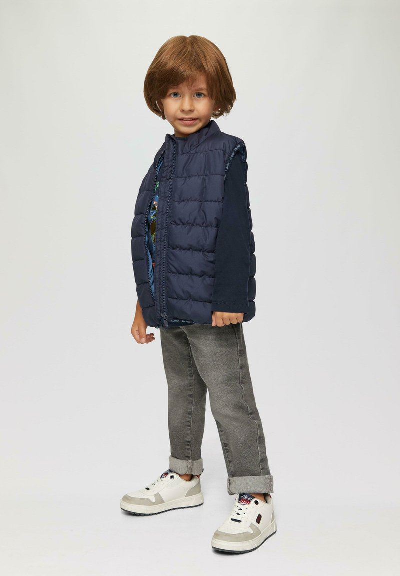 s.Oliver À ORNÉ D’UN IMPRIMÉ CHATOYANT - Langarmshirt - navy