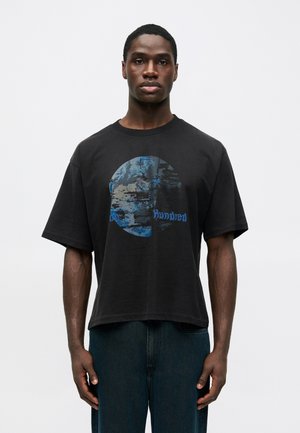 HOUSTON GLOBE  - Μπλουζάκι με στάμπα - washed black