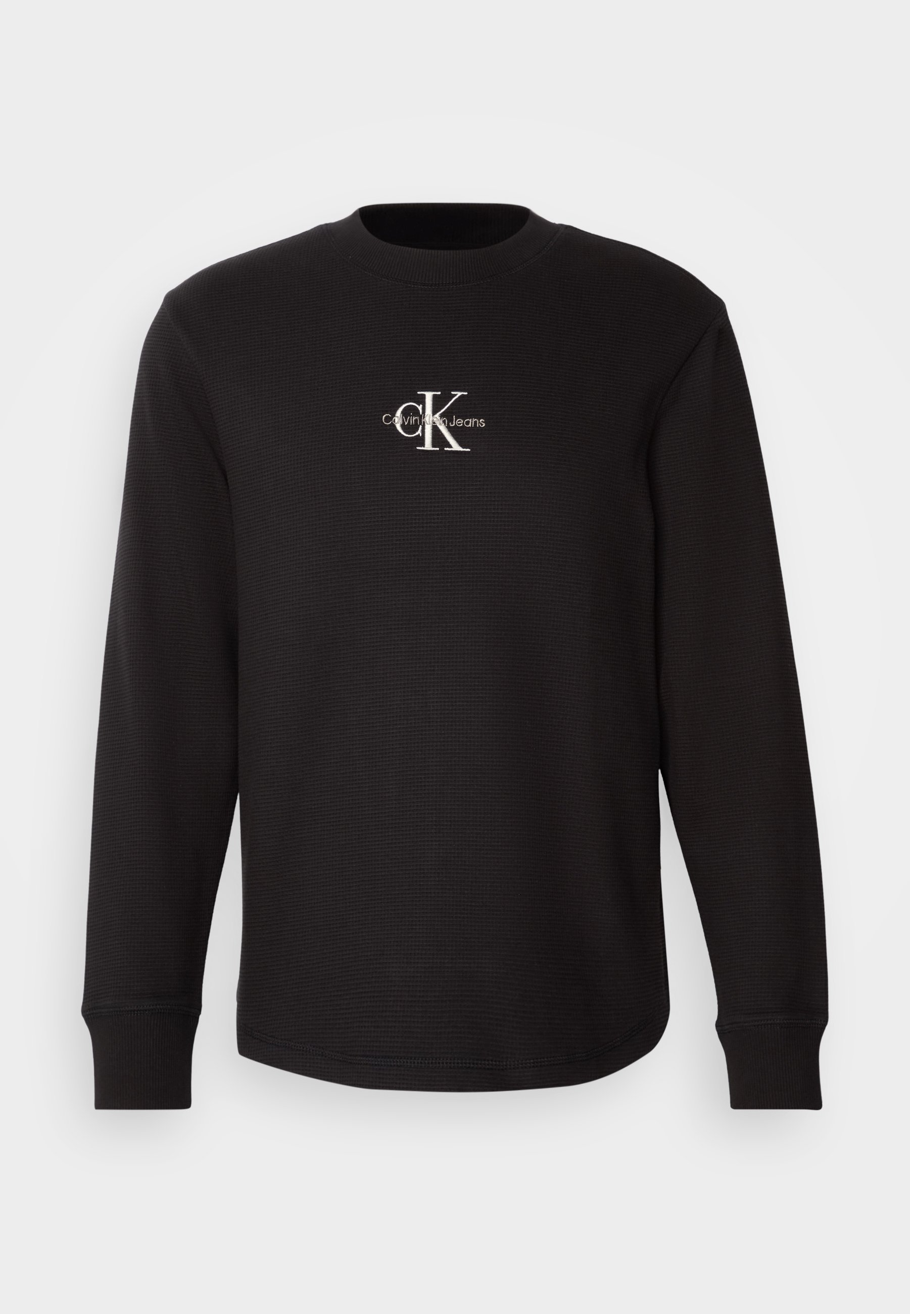 Calvin Klein Jeans MONOLOGO TEE - Top s dlouhým rukávem - black