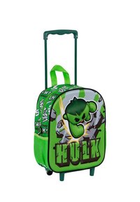 Karactermania CAPTAIN AMERICA FIRST SMALL 3D RUCKSACK WITH WHEELS - Trolley - Hulk green