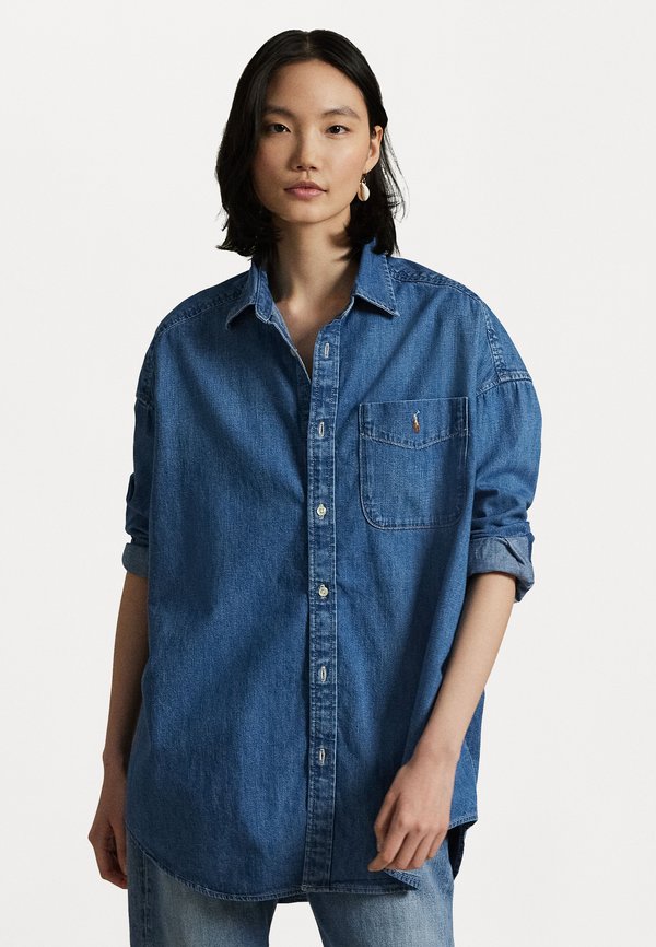 OVERSIZE DENIM SHIRT - Button-down blouse - golfito wash