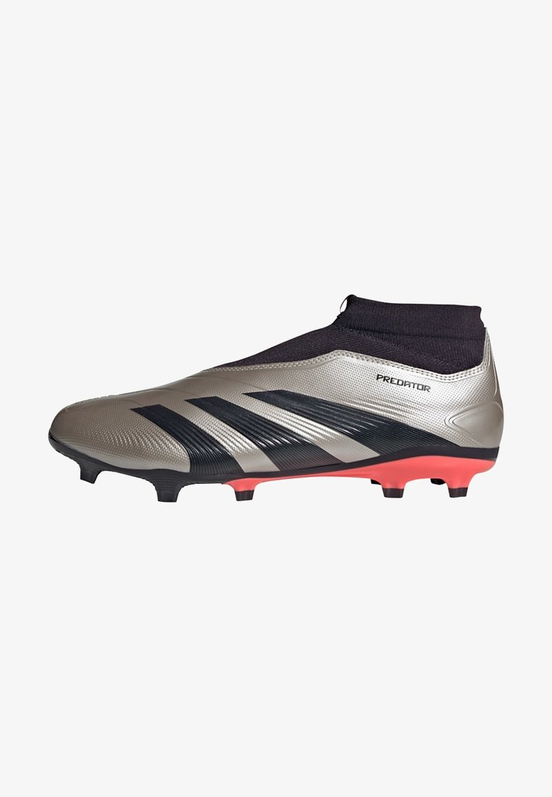 adidas Performance PREDATOR LEAGUE LACELESS FG - Nogometne kopačke za čvrstu podlogu - platinum metallic aurora black turbo