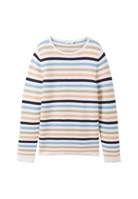 NEW OTTOMAN - Strickpullover - peach blue ottoman stripe