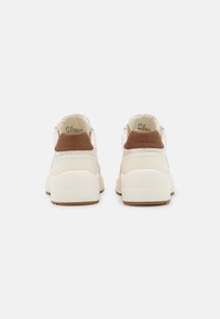 Lauren Ralph Lauren RYLEE MONOGRAM JACQUARD SNEAKER - Sapatilhas - vanilla/deep saddle tan