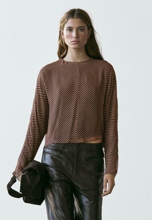 LONG FLOWING  - Blouse - bordeaux