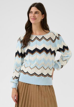 CRNETES - Pullover - cashmere blue zigzag