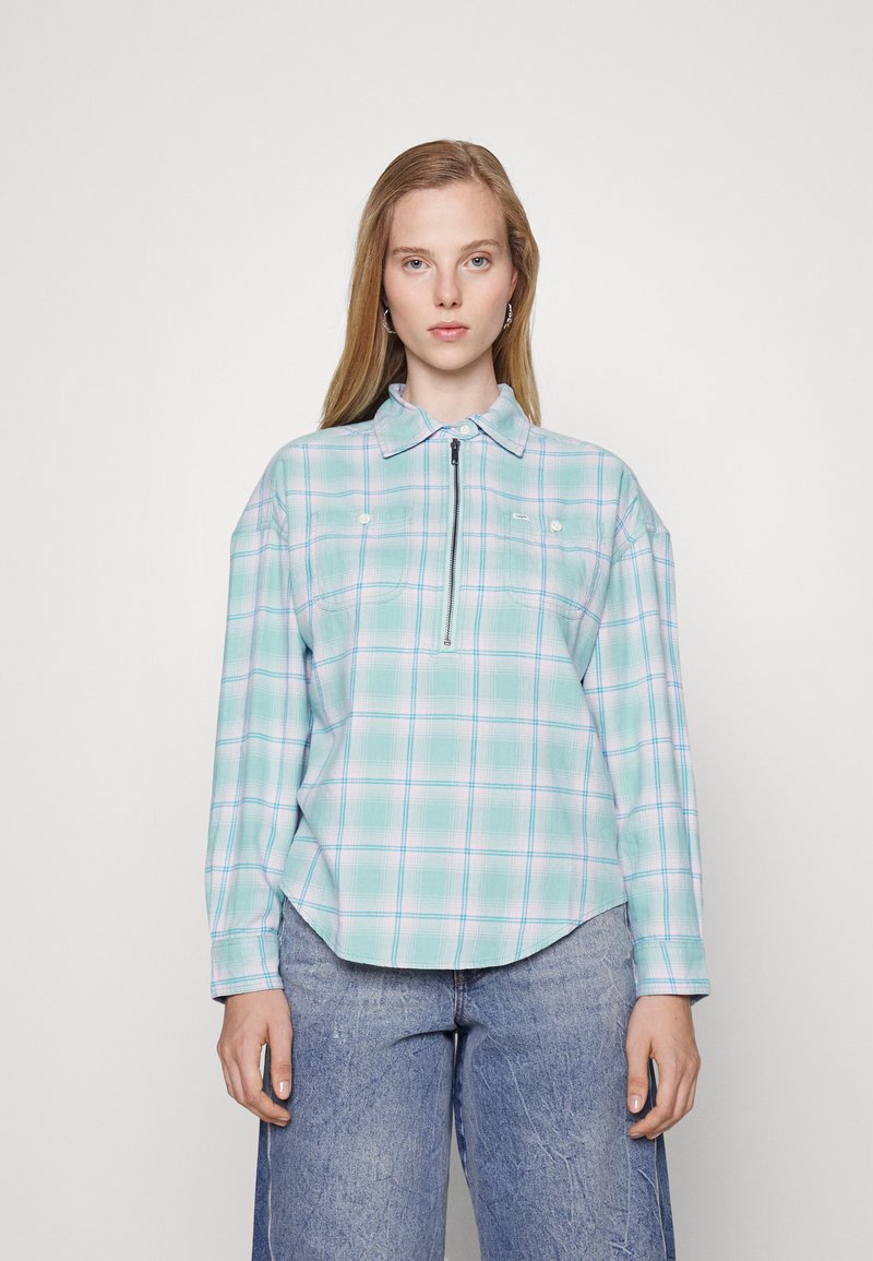 Lee FRONTIER HALF ZIP Blouse dusty jade/mint Zalando.ie