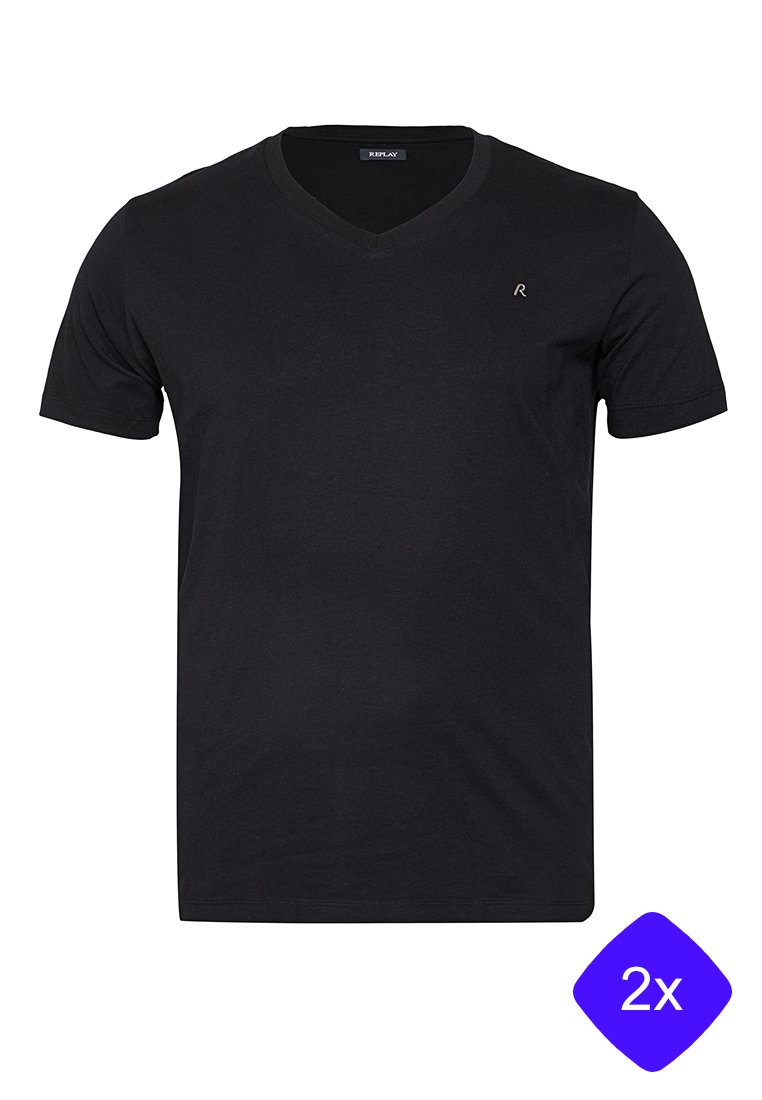 Replay T-shirt basic zwart Replay T-shirt basic zwart