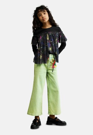 Desigual, Zvonové džínsy - green