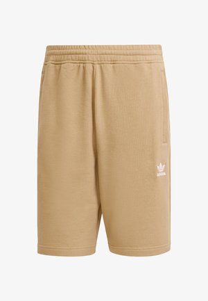 Kergedest kangast lühikesed püksid elastse vöökoha, küljetaskute ja valge Adidas logo ning alumise äärtega. Lihtne disain ja sile tekstuur.