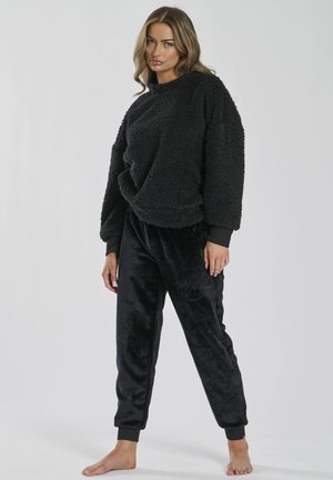 LOUNGEABLE BORG JOGGER SET BORG SET - Pyjama - black