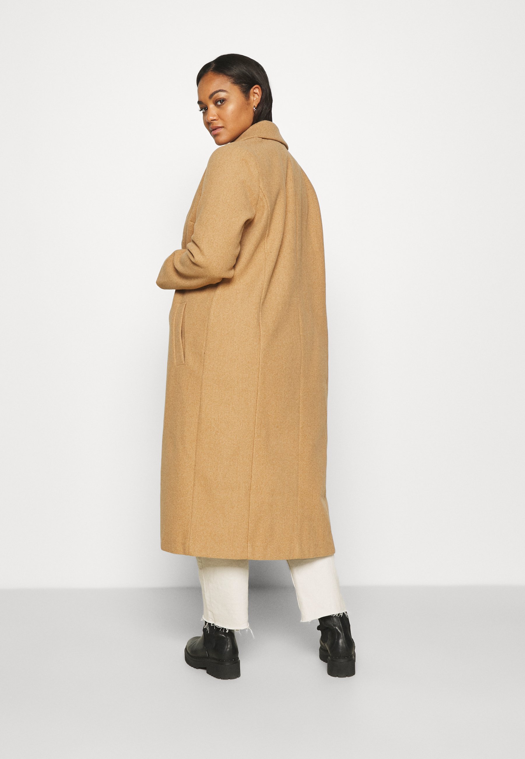 relaxed camel coat