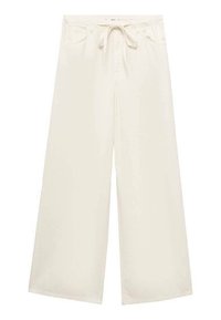 WIDE MIT GÜRTEL - Kalhoty - off-white
