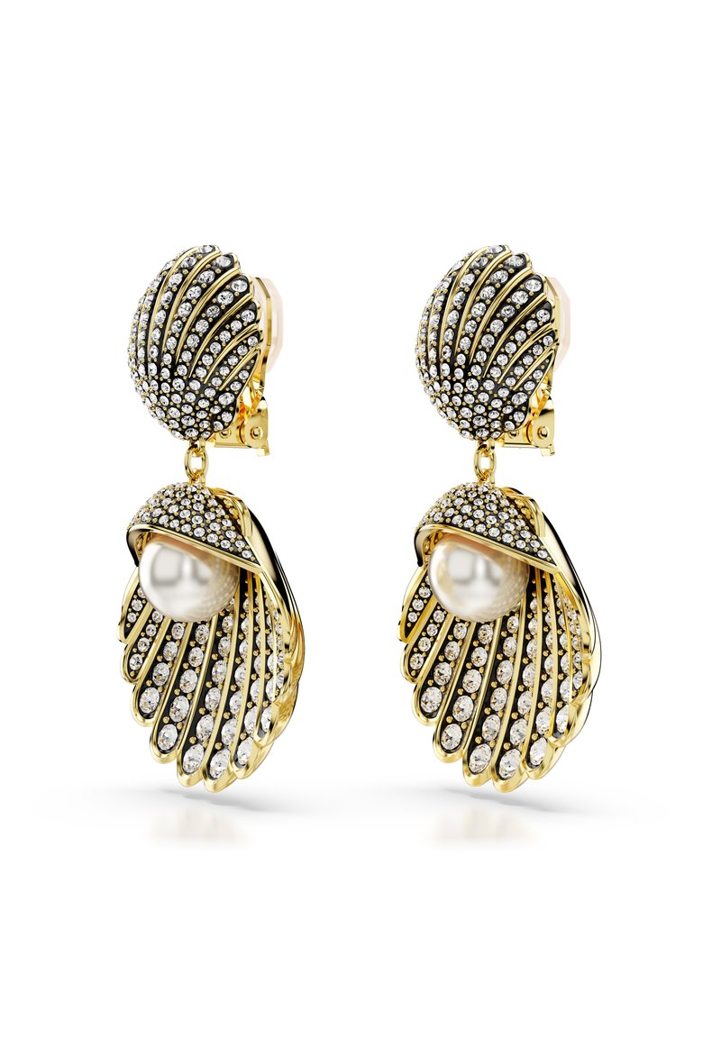 Orecchini a clip con perle delicate, orecchini pendenti
