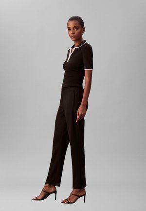 PONTE DART FRONT PANT - Bukse - black