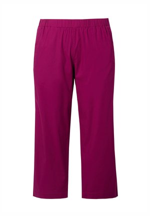 Ulla Popken, COMFORTABELE 7/8-CHINO RUBY, ELASTISCHE BAND, WIJE, RECHTE PIJPEN - Broek - magnolia red