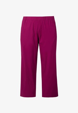 Ulla Popken, COMFORTABELE 7/8-CHINO RUBY, ELASTISCHE BAND, WIJE, RECHTE PIJPEN - Stoffhose - magnolia red