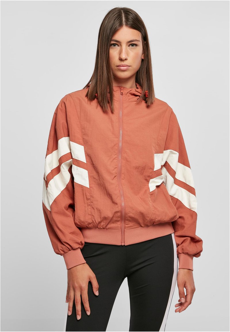 Urban Classics CRINKLE BATWING - Training jacket - terracotta whitesand