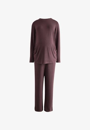 Next, MATERNITY JERSEY LONG SLEEVE PYJAMAS SET - Nattøj sæt - chocolate brown