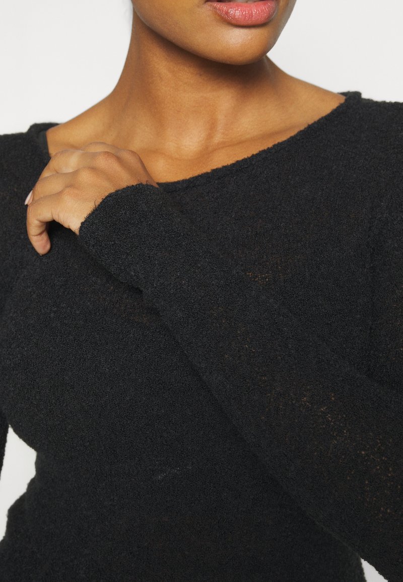 Deha BOUCLE BOATNECK - Sweatshirt - black/noir - ZALANDO.FR