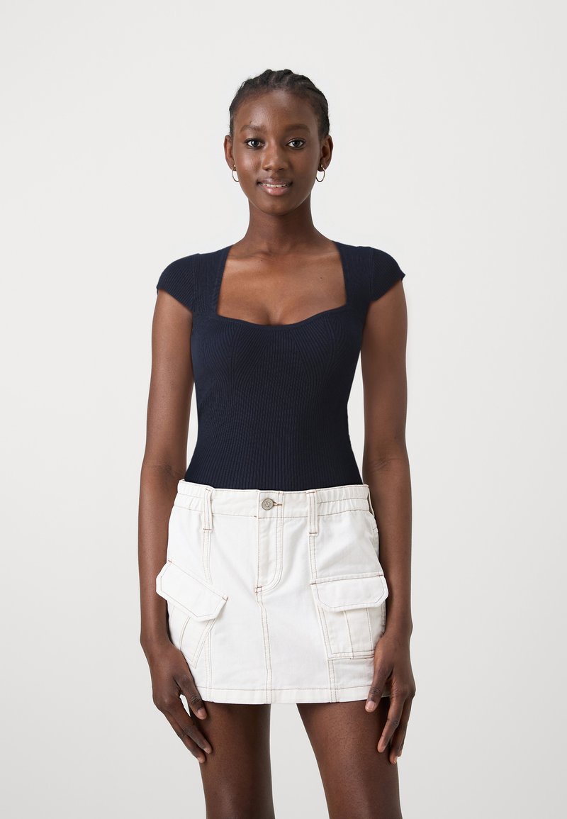 Gina Tricot Navadna majica - navy blazer