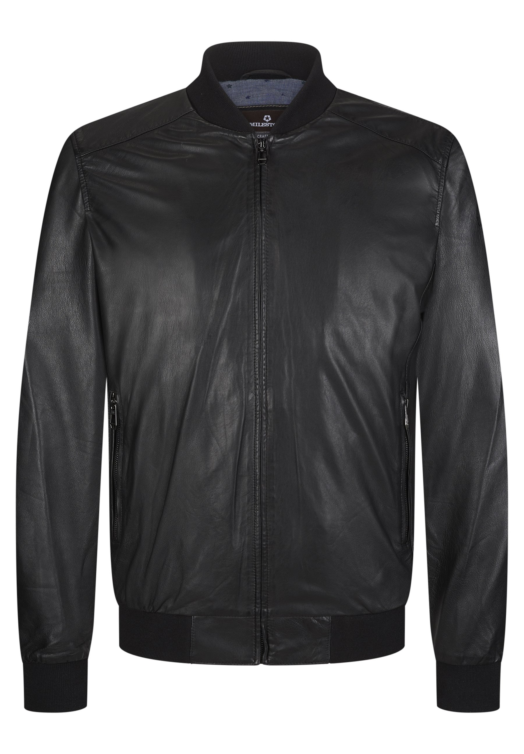 Milestone MSBERNADO - Lederjacke - schwarz - Zalando.de
