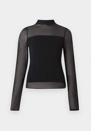 LUCA LAYER MOCKNECK - Majica z dolgimi rokavi - black