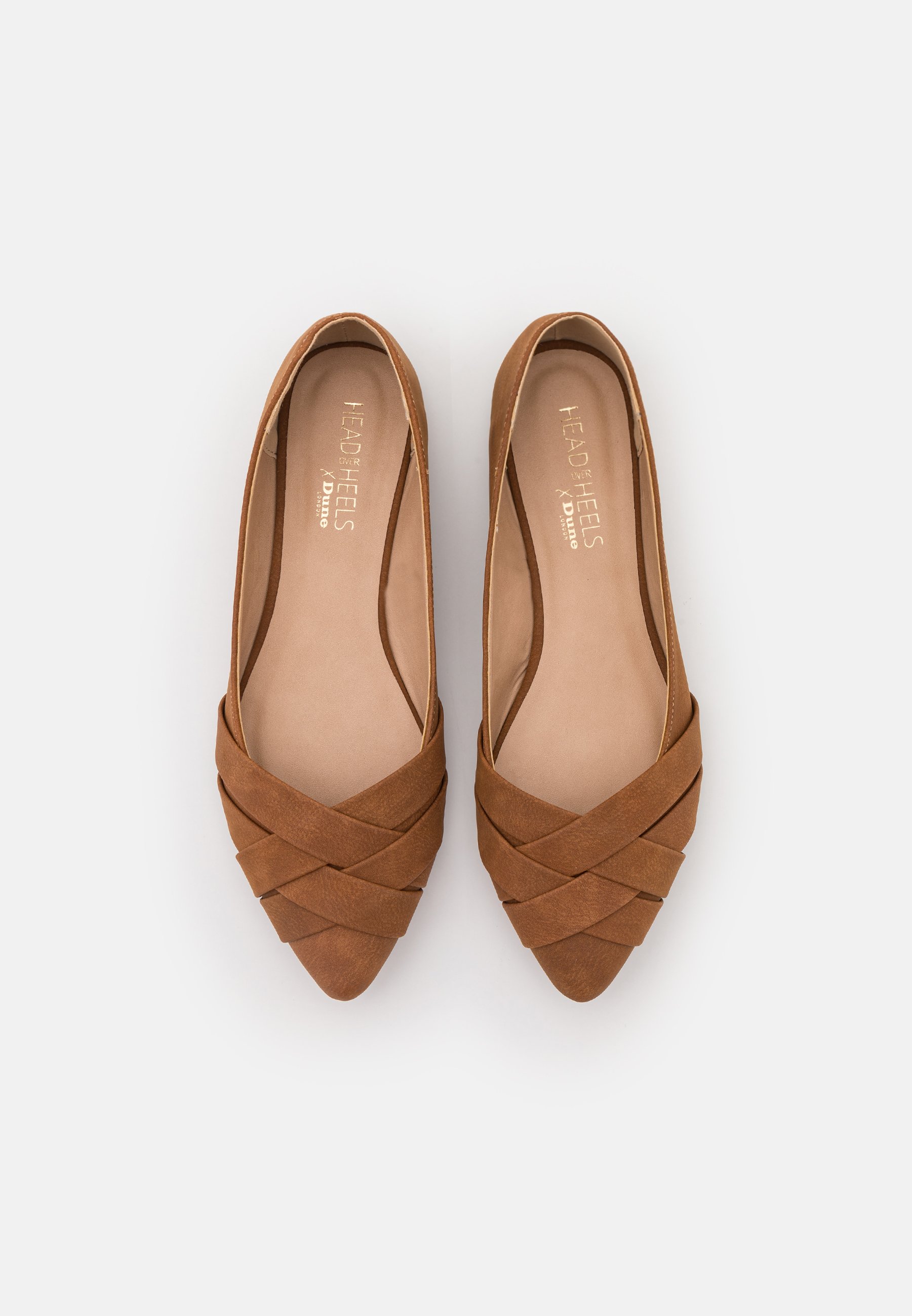 dune tan ballet pumps