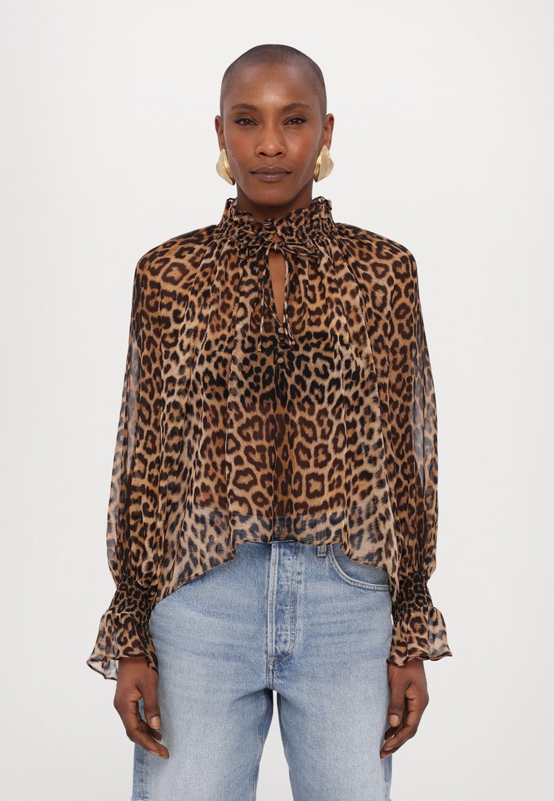 Alice + Olivia NORAH TIE PEASANT - Blouse - brown