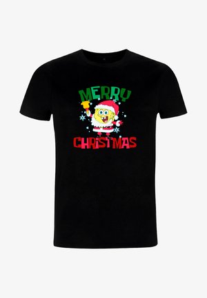 Henry Tiger SPONGEBOB SQUAREPANTS MERRY CHRISTMAS SANTA SPONGEBOB - T-shirt z nadrukiem