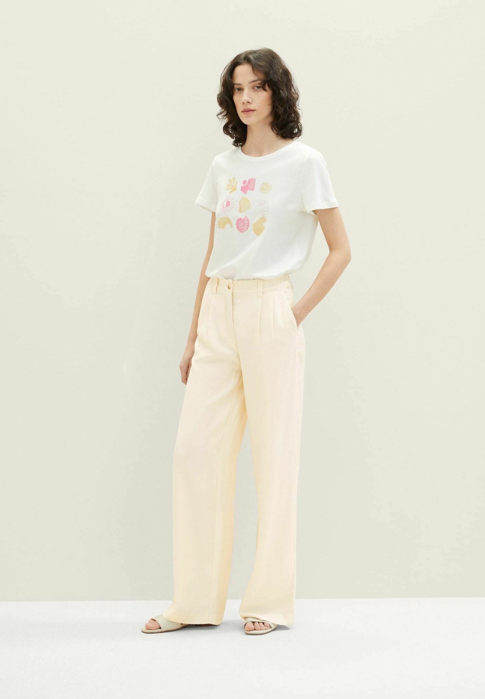TOM TAILOR T-shirt print - whisper white/crème