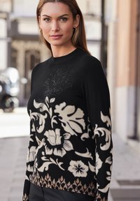 Betty Barclay FEIN MIT PRINT - Neule - schwarz beige