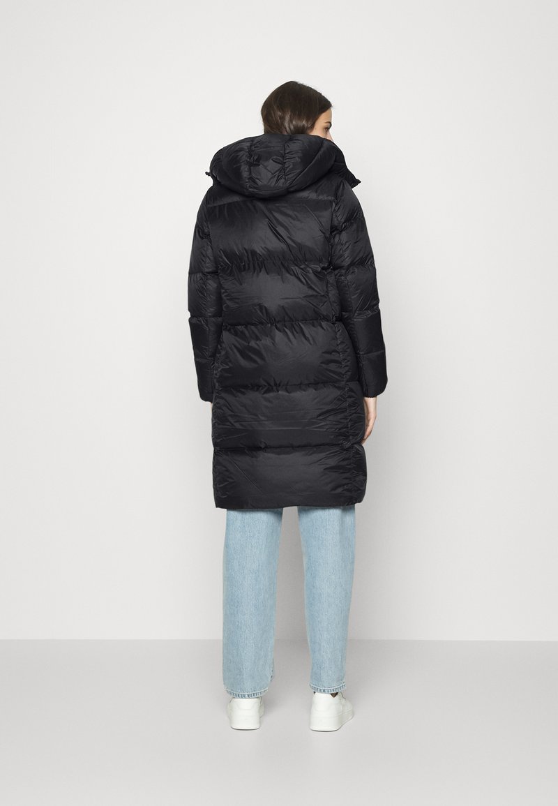 calvin klein long puffer coat