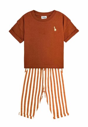 REGULAR FIT - 2-PIECE  JOGGERS SET  - Tréningruha alsók - mid brown