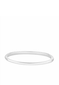 Strieborný náramok s hladkým, lešteným povrchom. Vyznačuje sa minimalistickým dizajnom, kruhovým tvarom a tenkým profilom. Bez ďalších ozdôb.