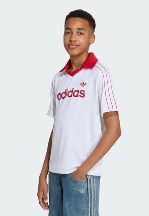 adidas Originals, ADIDAS ORIGINALS LOOSE PINSTRIPE POLO TEE UNISEX - Polo - white