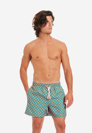 AMALFI - Badeshorts - arancione e verde