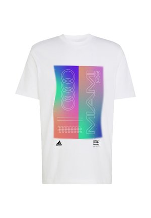 adidas Performance, AUDI FORMULA ONE TEAM MIAMI - Print T-shirt - white