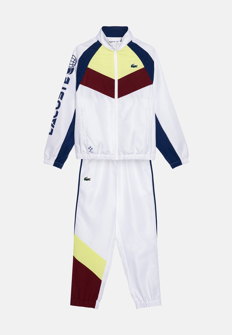 Lacoste SPORTS TRACKSUIT - Tuta - white/limeira/zin/methylene