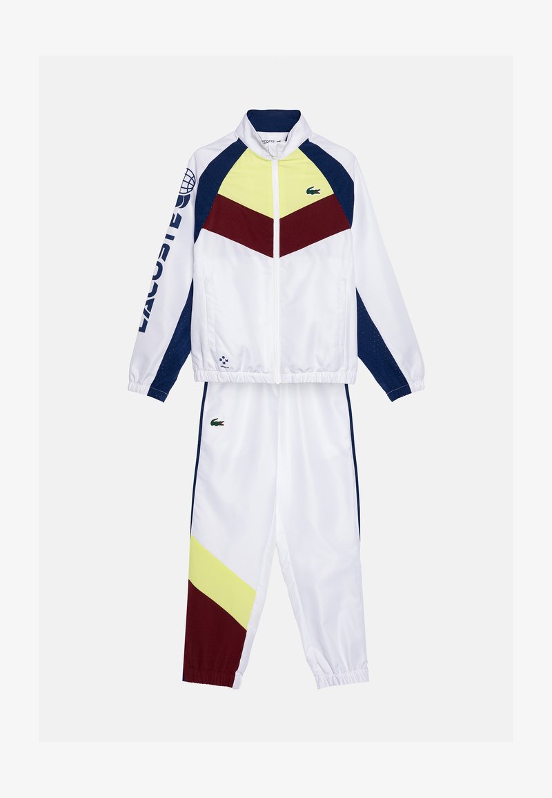 Lacoste SPORTS TRACKSUIT - Tuta - white/limeira/zin/methylene