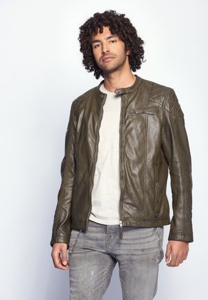 Mustang Lederjacke - khaki