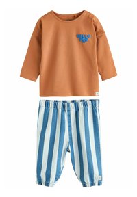 Next - REGULAR FIT SET - Dresside alumine osa - rust blue stripe Väikepilt 1