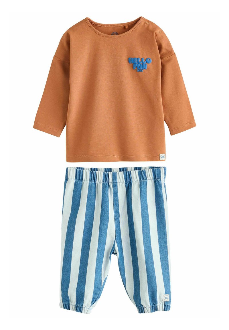 Next - REGULAR FIT SET - Dresside alumine osa - rust blue stripe, Suurenda