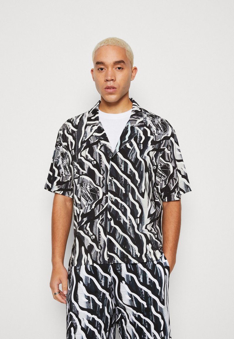 Carlo Colucci UNISEX - Hemdbluse - black/white/grey/schwarz - Zalando.ch