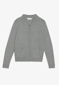 Cardigan - mid grey melange