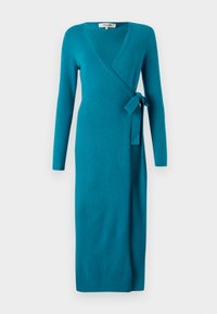 ASTRID WRAP DRESS - Strickkleid - teal